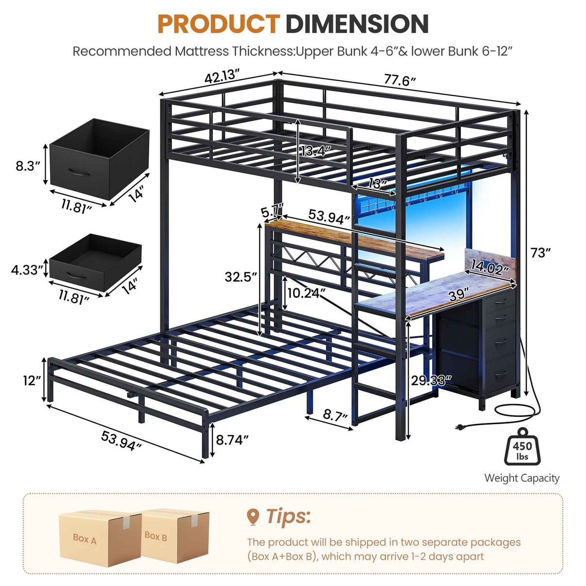 2 person desk
